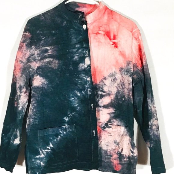 Eileen Fisher Tops - Eileen Fisher Custom Tie Dye Shirt Jacket Blazer